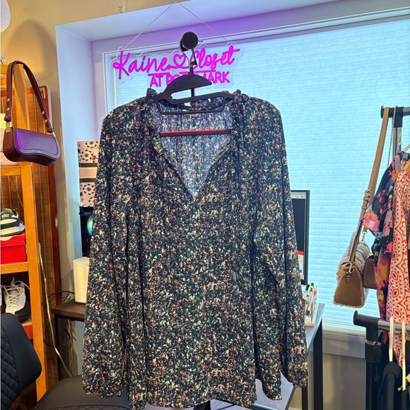 Penningtons Tops - Long-Sleeve V-Neck Blouse with Tie Detail